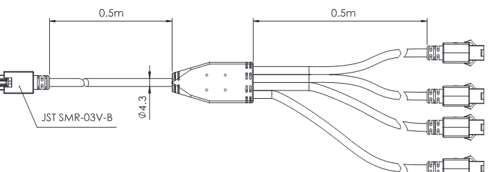 OPT-EX1M-3P-4B Maßzeichnung