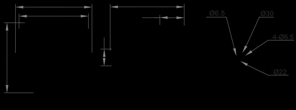 Maßzeichnung Logistik Code-Reader-Set MV-PD010003-12C-8C