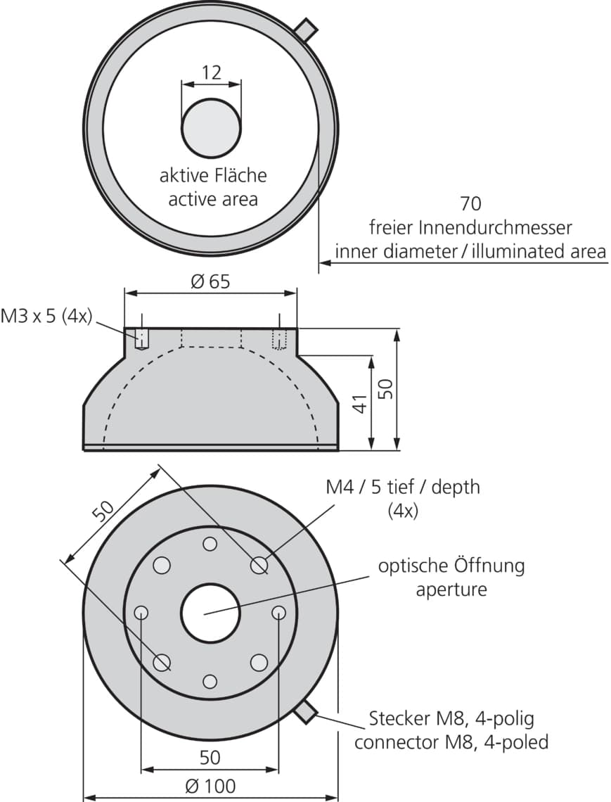 BE-DOME10070-G3-T4 Maßzeichnung