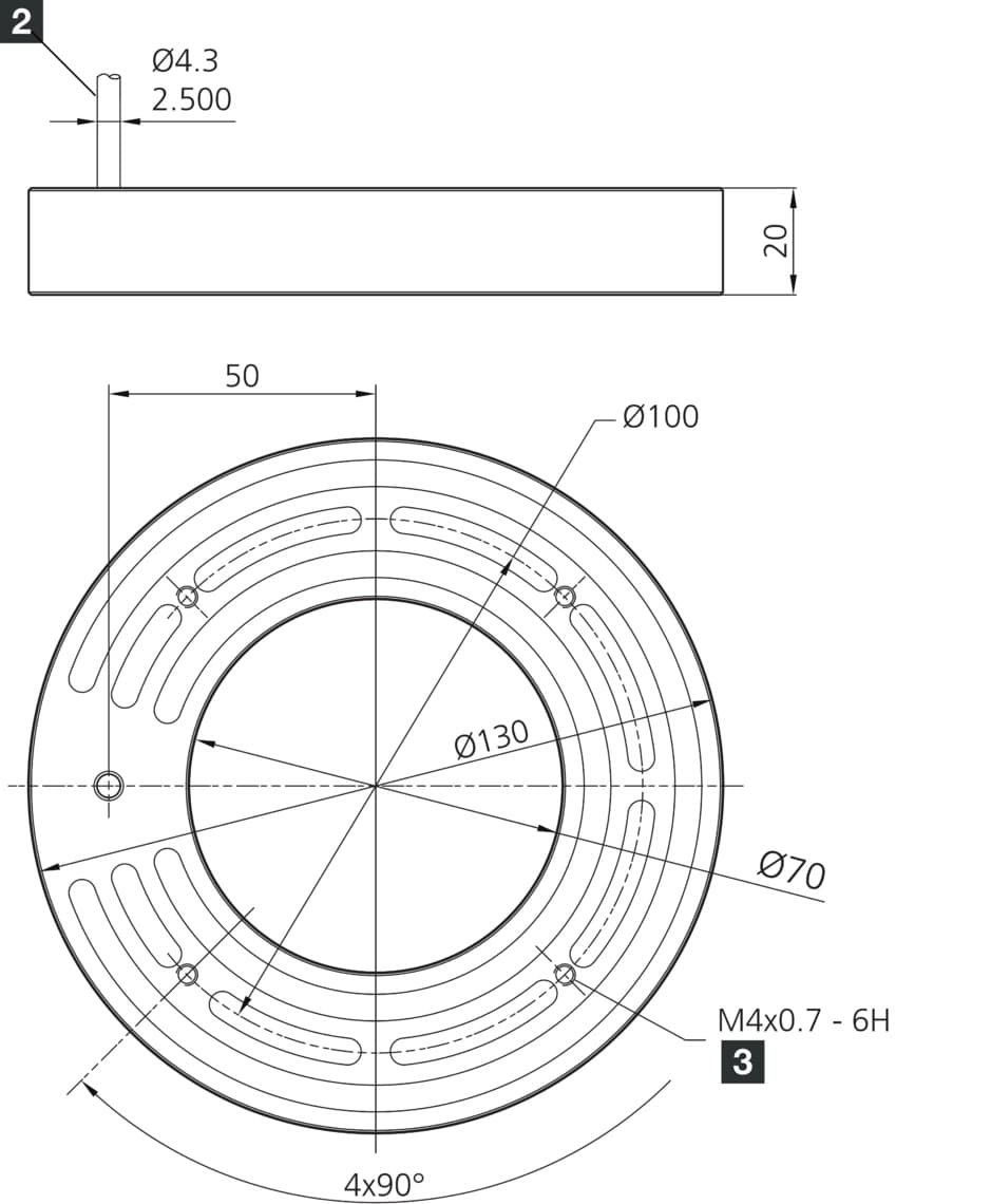 BE-R70-F1-K-DIF Maßzeichnung