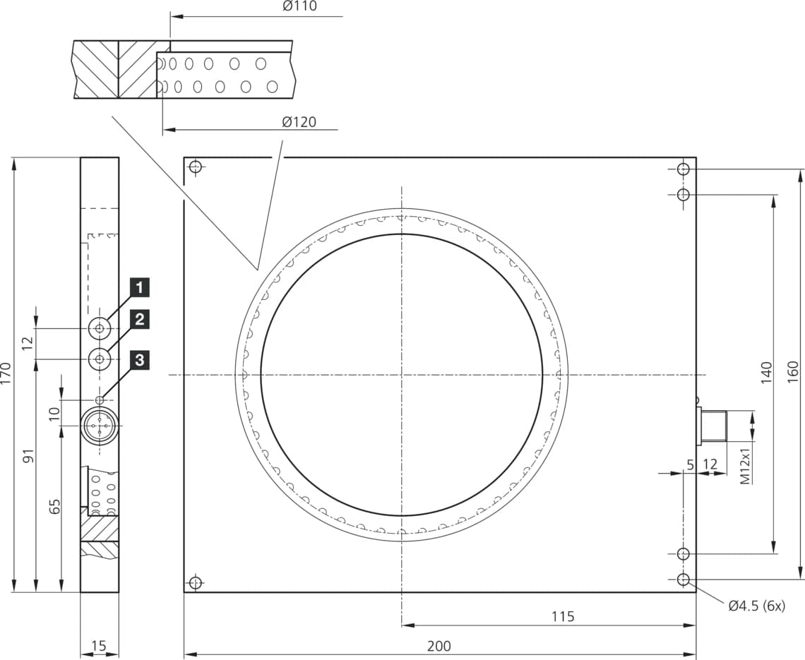BEK-1-D120-G3TI-IBS Maßzeichnung