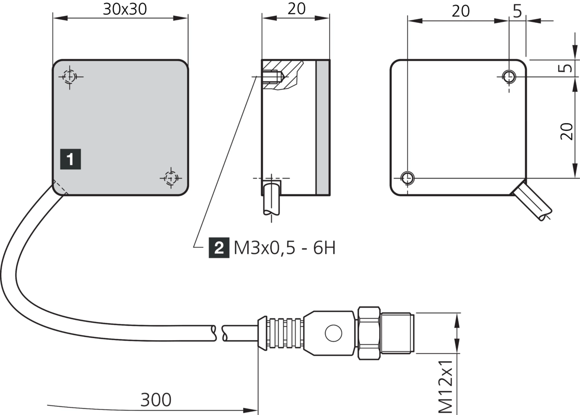 BE-A3030-G1-K-BS Maßzeichnung