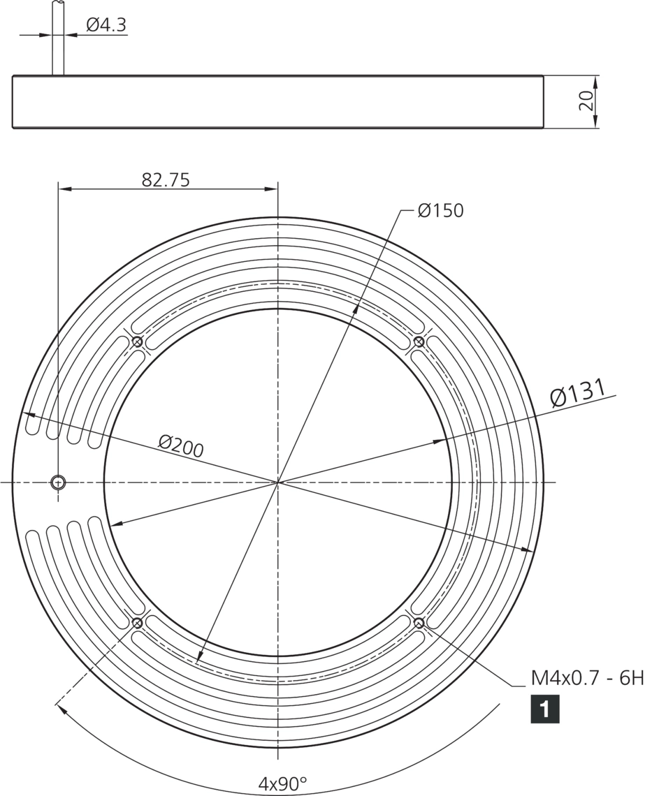 BE-R130-F5-K-CLR Maßzeichnung