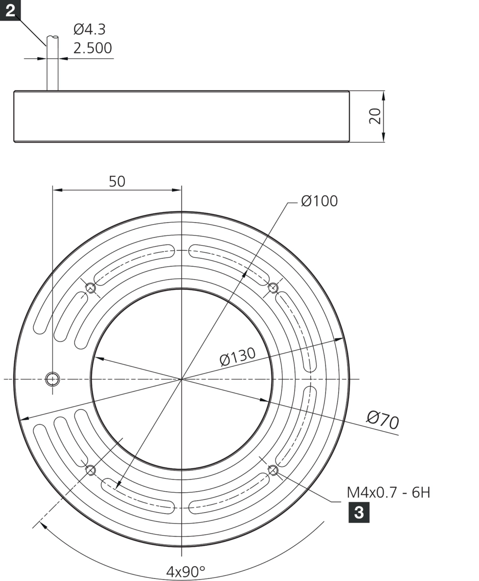 BE-R70-F1-K-CLR Maßzeichnung