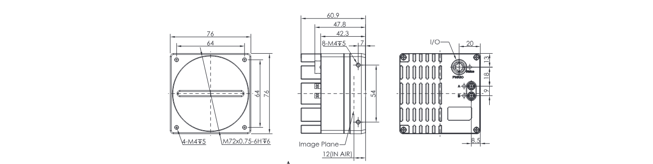 Maßzeichnungen CL1-Serie CXP-12 (Katalog, Gehäuse A)