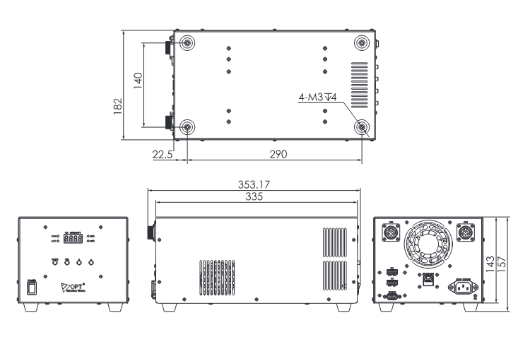 OPT-DPA20024EB-2 Maßzeichnung (aus dem OPT-Katalog)