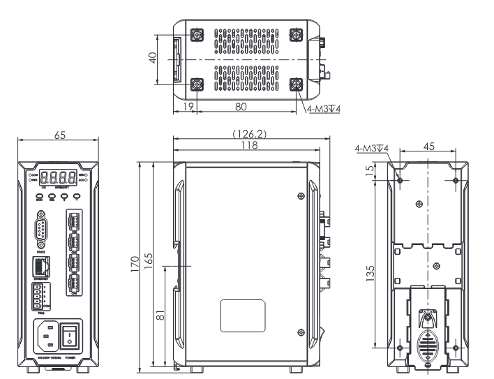 OPT-DPA2005EB-4 Maßzeichnung (aus dem OPT-Katalog)