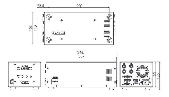 OPT-DPA6024EB-4 Maßzeichnung (aus dem OPT-Katalog)