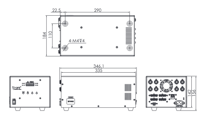 OPT-DPA6024EB-8 Maßzeichnung (aus dem OPT-Katalog)