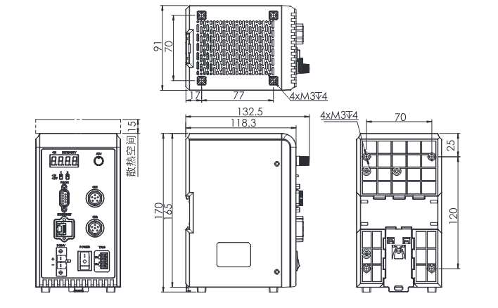 OPT-DPA6024EC-2 Maßzeichnung (aus dem OPT-Katalog)