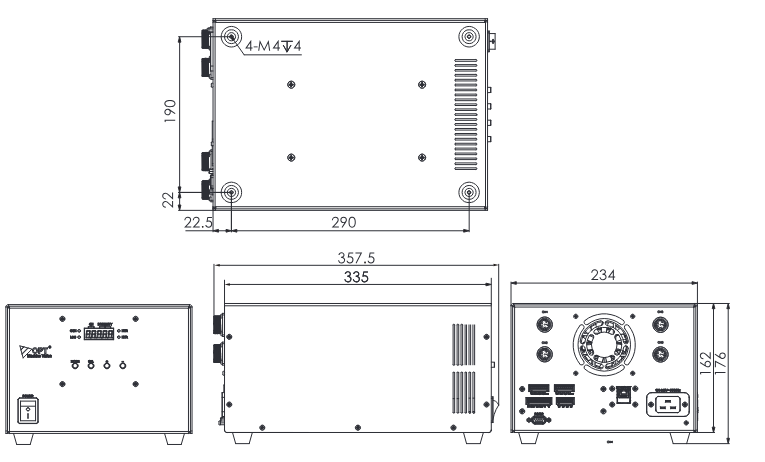 OPT-DPA6024ES-4 Maßzeichnung (aus dem OPT-Katalog)