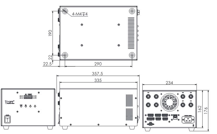 OPT-DPA6024ES-8 Maßzeichnung (aus dem OPT-Katalog)
