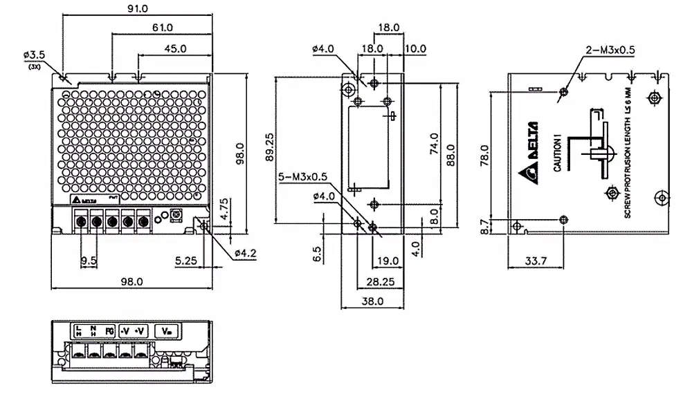 HikRobot LRS-50-12 Abmessung