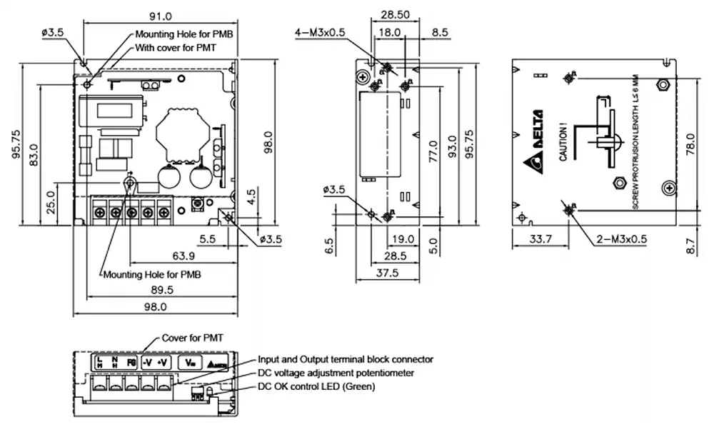 HikRobot LRS-50-24 Abmessung