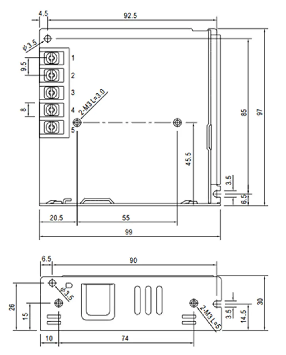 HikRobot LRS-75-48 Abmessung