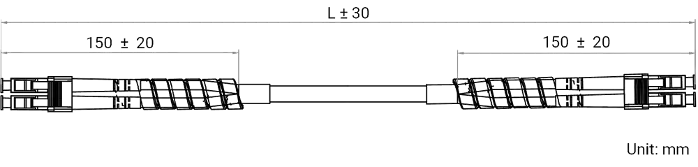 HikRobot MV-AC10G-2LC-2LC-ST-5m Abmessung