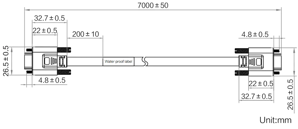 HikRobot MV-ACCL-SDR-SDR-HF-7m Abmessung