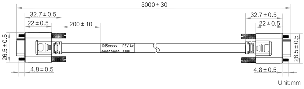 HikRobot MV-ACCL-SDR-SDR-ST-5m Abmessung