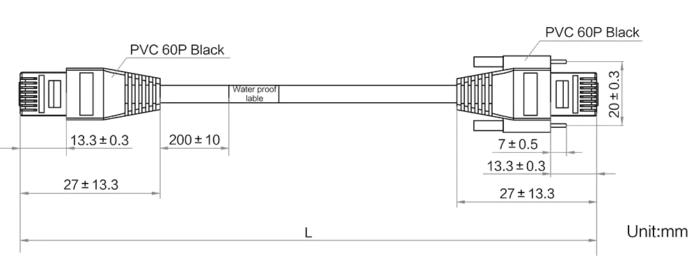 HikRobot MV-ACG-RJ45s-RJ45-SF-15m Abmessung