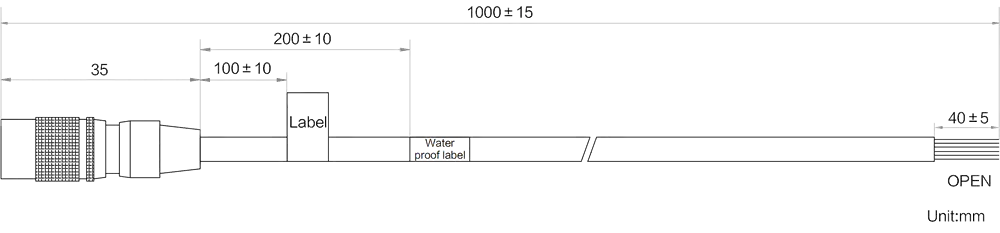 HikRobot MV-ACP-H6p-open-ST-1m Abmessung