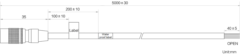 HikRobot MV-ACP-H6p-open-ST-5m Abmessung