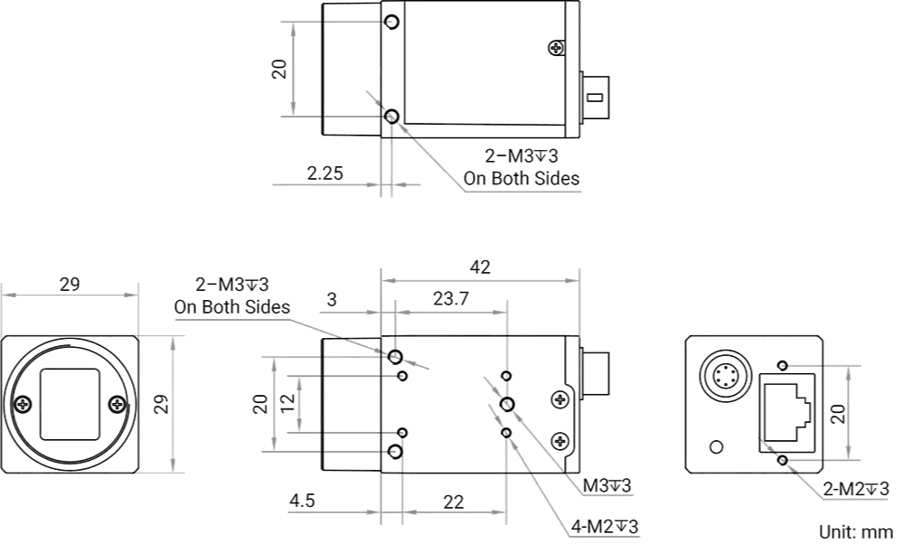 Maßzeichnung MV-CS016-11GM