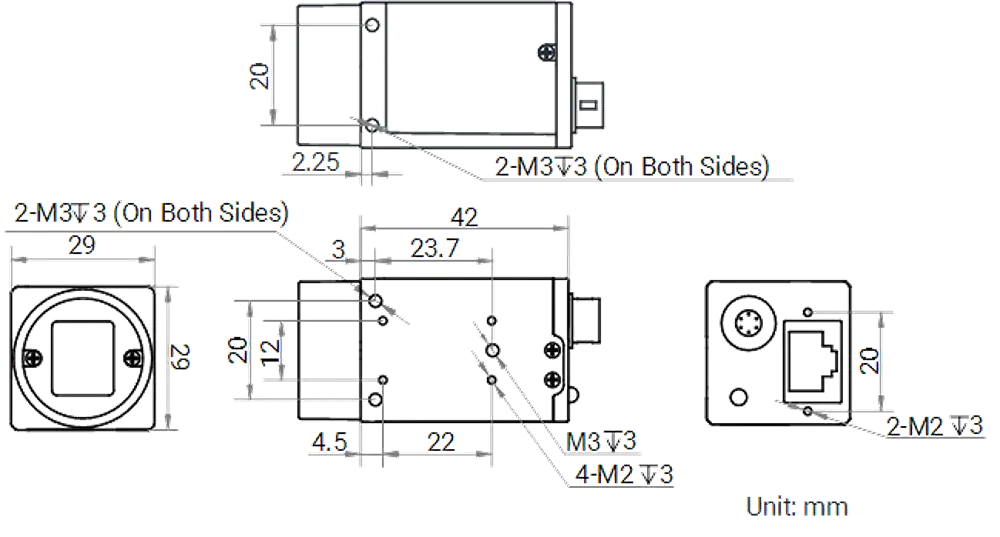 Maßzeichnung MV-CS020-60GM
