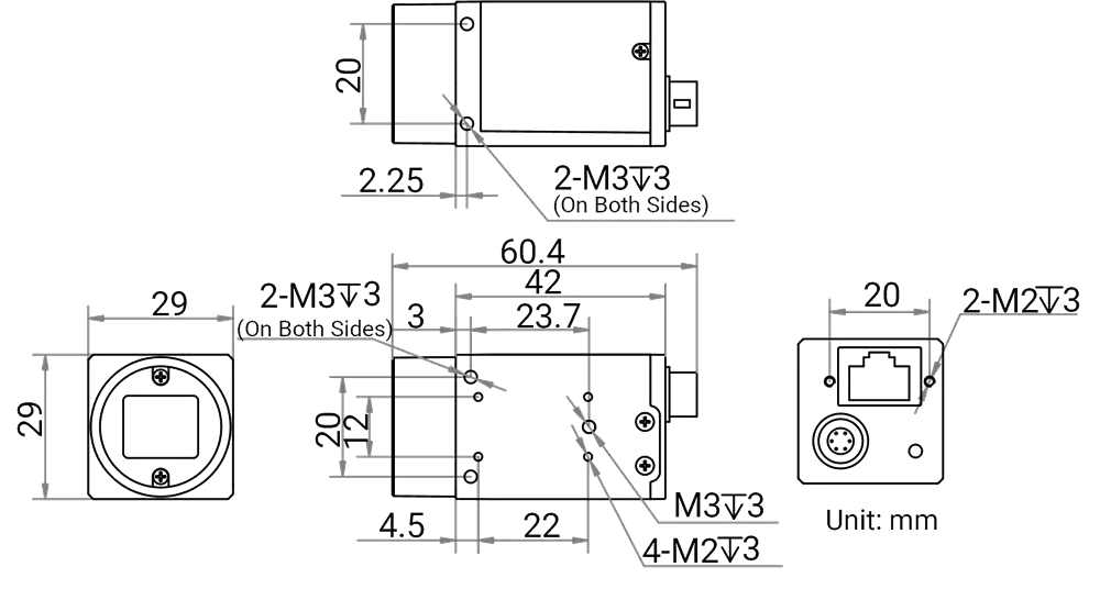 Maßzeichnung MV-CS032-60GC V5
