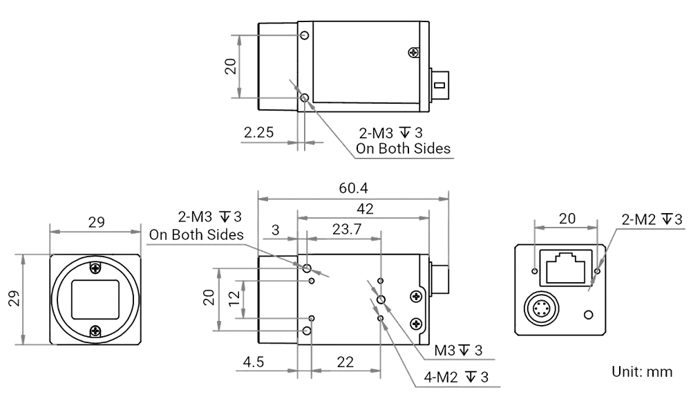 Maßzeichnung MV-CS050-60GC V5