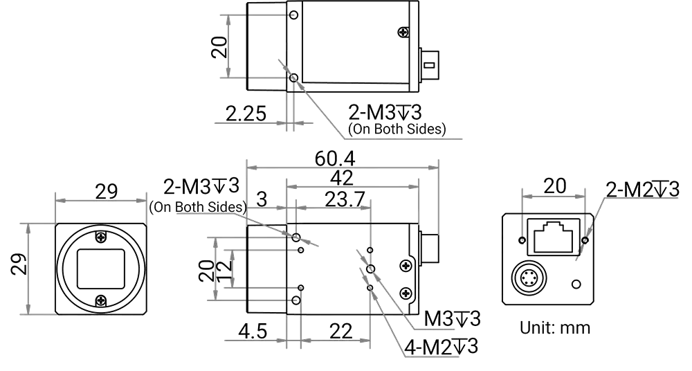 Maßzeichnung MV-CS050-60GN