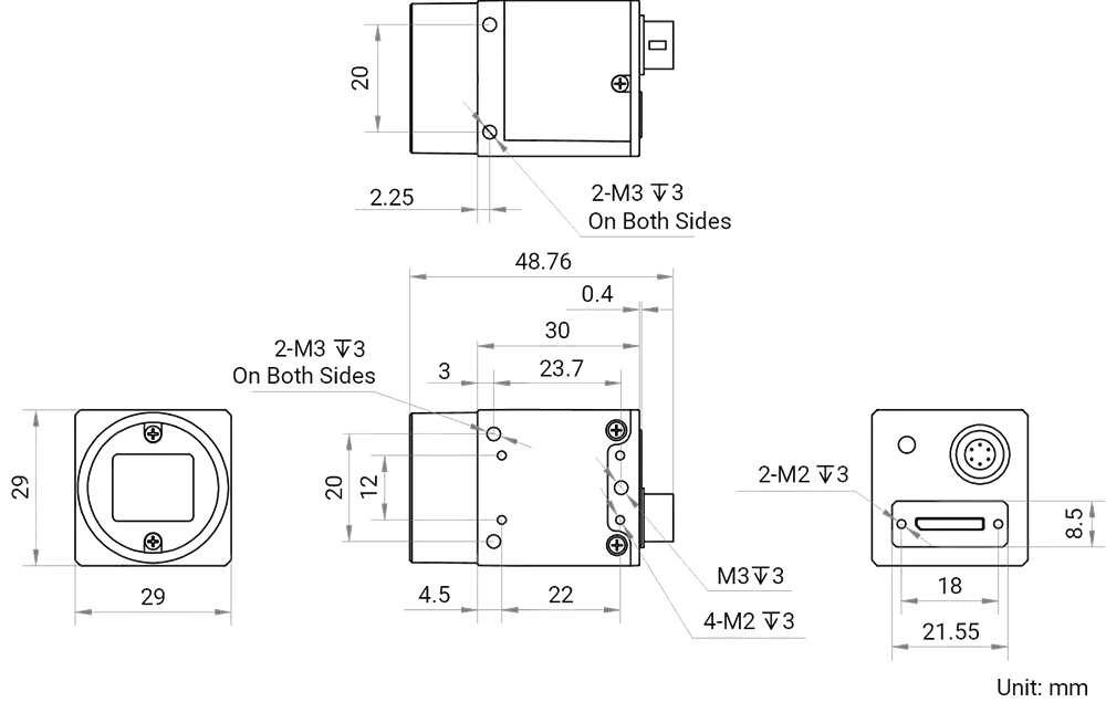 Maßzeichnung MV-CS050-60UC V5