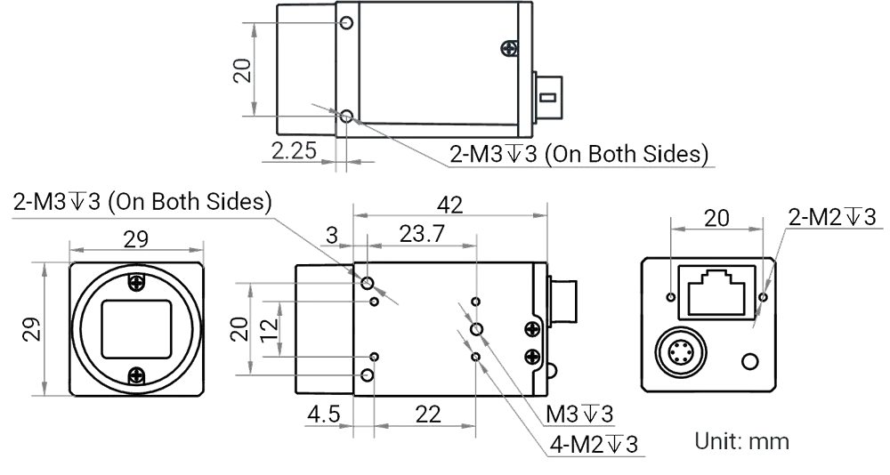 Maßzeichnung MV-CS050-80GC