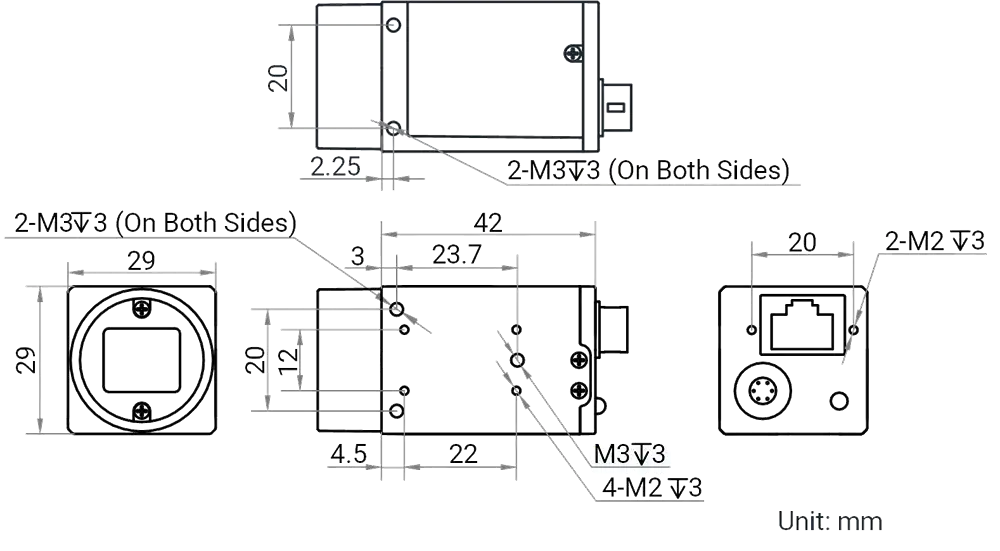 Maßzeichnung MV-CS050-90GC