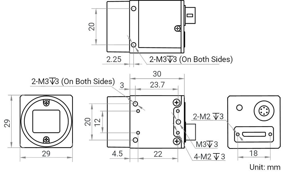 Maßzeichnung MV-CS060-10UC
