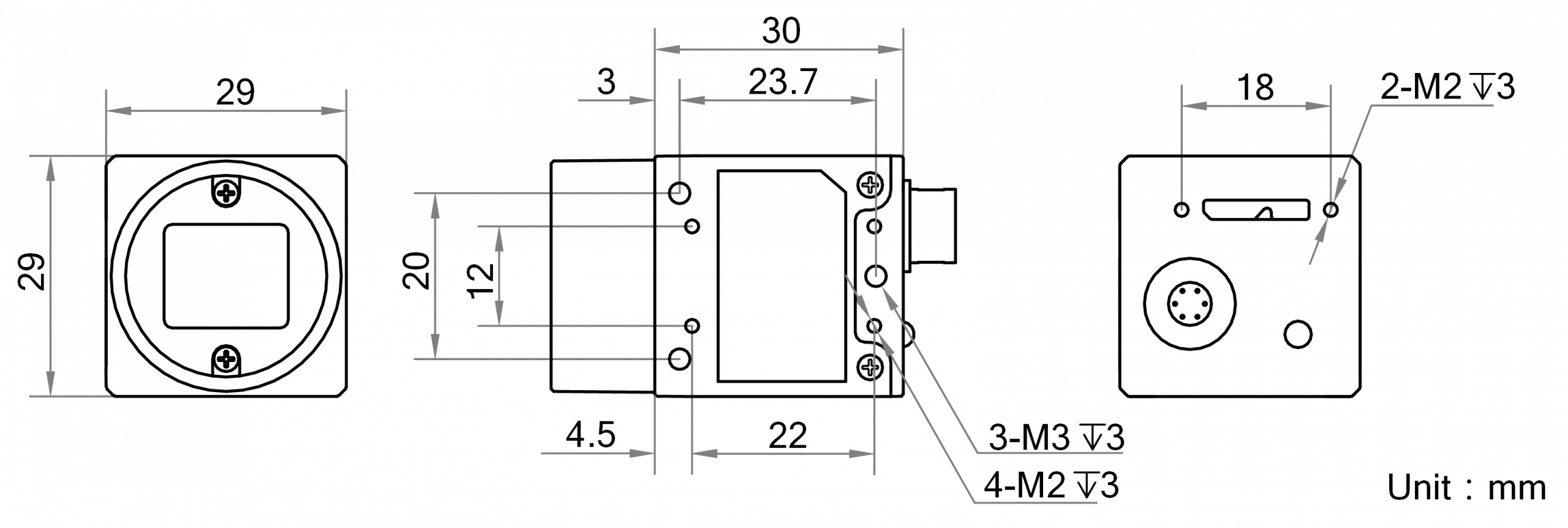 Hikrobot Flächenkamera MV-CS060-RC Abmessung