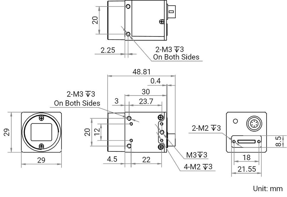 Maßzeichnung MV-CS120-10UC