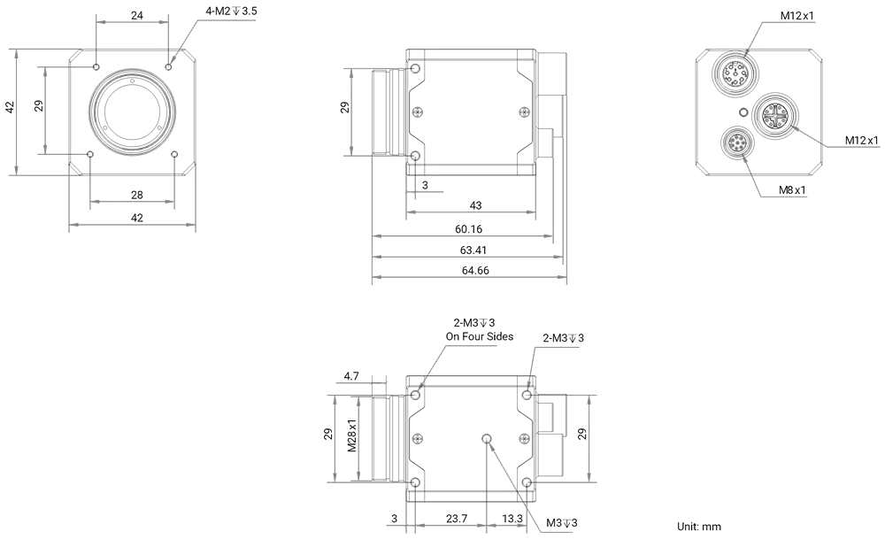 Hikrobot MV-CT2CG0032G/NN/NN Abmessung