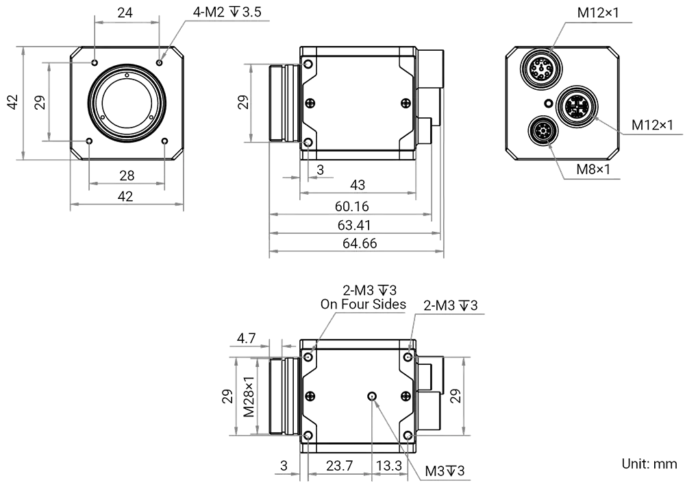 Hikrobot MV-CT2MG0089G/NN/NN Abmessung