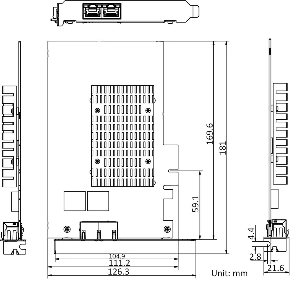 HikRobot Frame Grabber MV-GE2204 – Maßzeichnung Seite 2