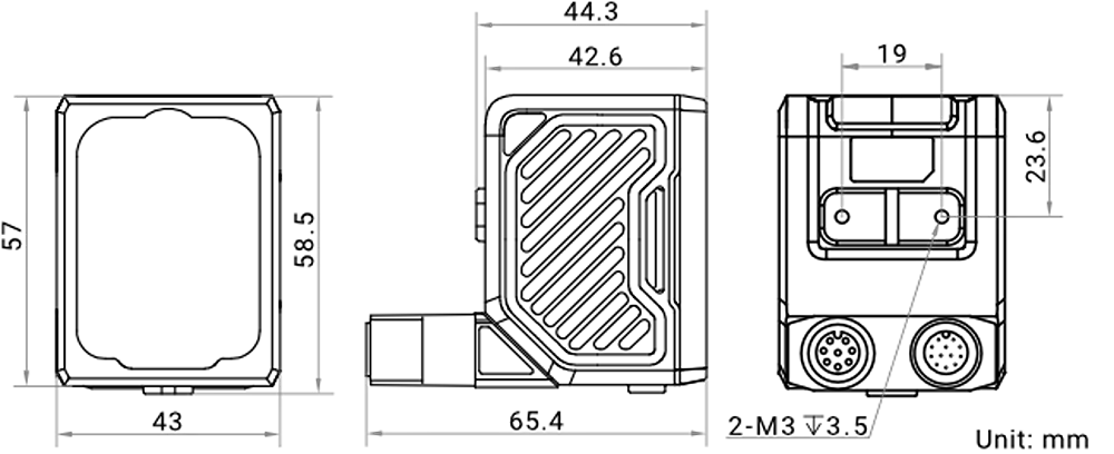 HikRobot MV-ID3016XM-16M-RBN – Abmessungszeichnung