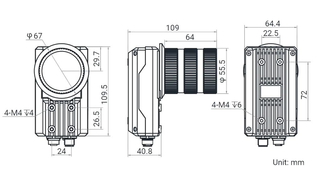 HikRobot MV-ID5030M-00C-NNN Abmessung