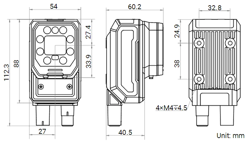HikRobot MV-ID5050XM-08M-RBN Abmessung 2