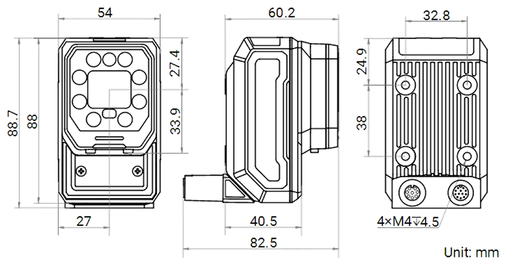 HikRobot MV-ID5050XM-16L-RBN Abmessung 2