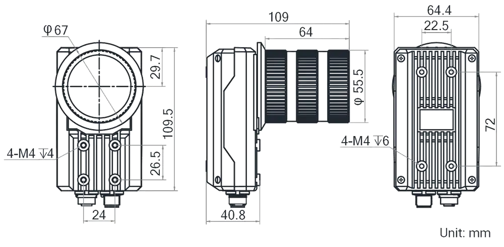HikRobot MV-ID5060M-00C-NNN Abmessung