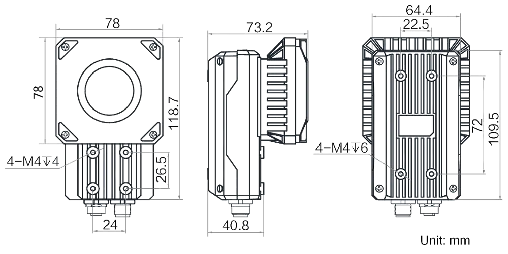 HikRobot MV-ID5060M-16S-WBN Abmessung