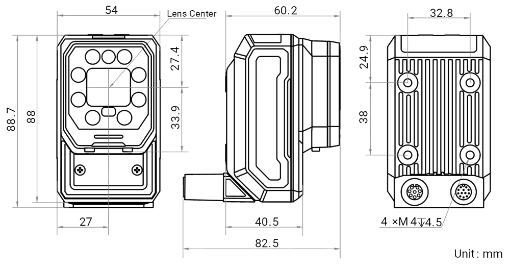 HikRobot MV-ID5120RM-25M-RBN Abmessung 2