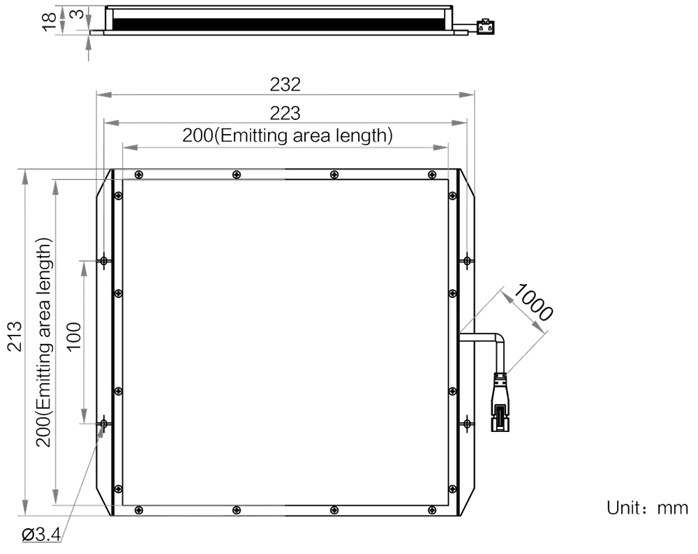 HIKROBOT Balkenlicht MV-LBSS-H-200-200-R2 – Bild 2
