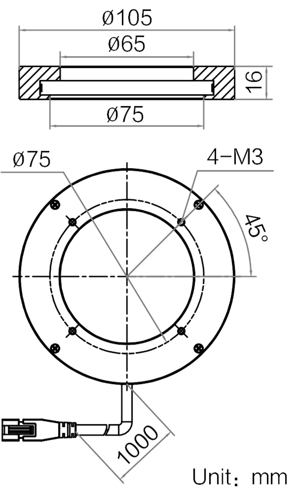 HIKROBOT Ringlicht MV-LRDS-H-105-0-W2 – Bild 2