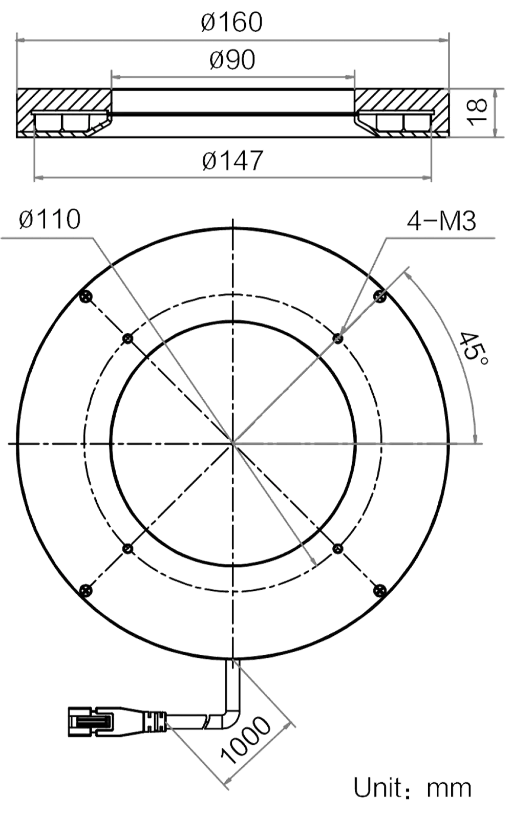 HIKROBOT Ringlicht MV-LRDS-H-160-30-B2 – Bild 2