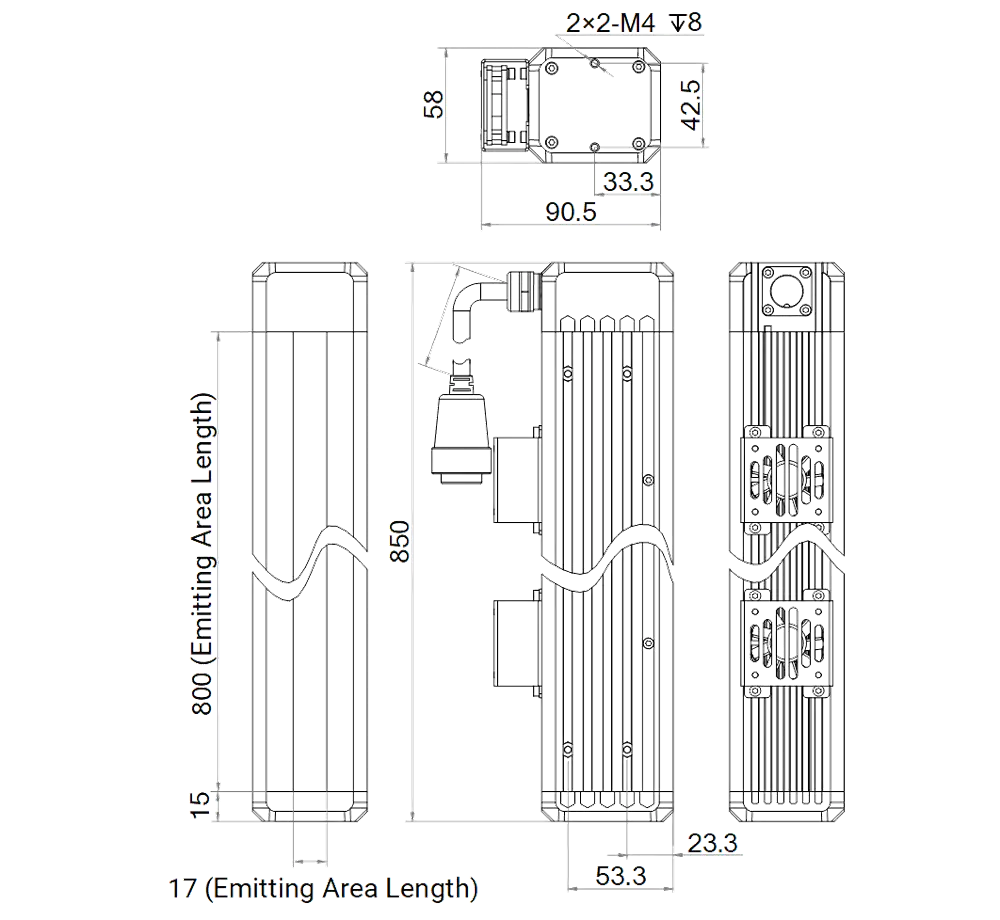 HIKROBOT Hochleistungs-Stablicht MV-LTDS-H-800-W – Bild 2
